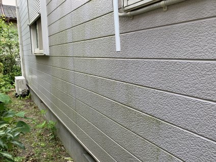 外壁を目視調査したところ、様々な自然環境の影響によって、退色や苔、クラックなど各種の劣化現象が見られます。