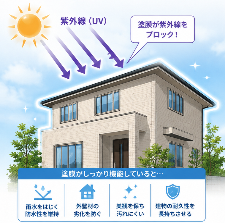 紫外線と塗膜について
